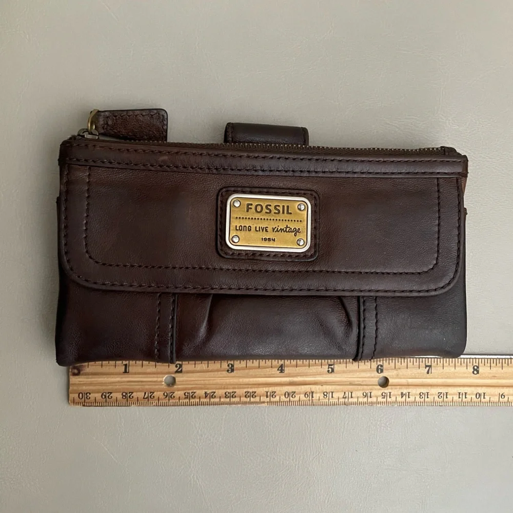 Fossil Dark Brown Genuine Leather Wallet
